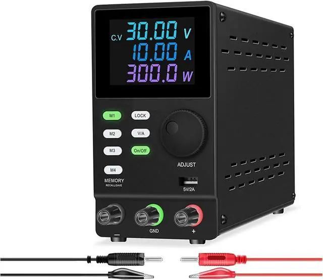 Main image of Regulated Power Supply, Programmable Regulated DC Power Supply with USB Port Storage Data Voltage Current Regulator 30V 10A 60V 120V 200V Reliability and Safety (Color : SPPS3010DR Black, Size : Typ