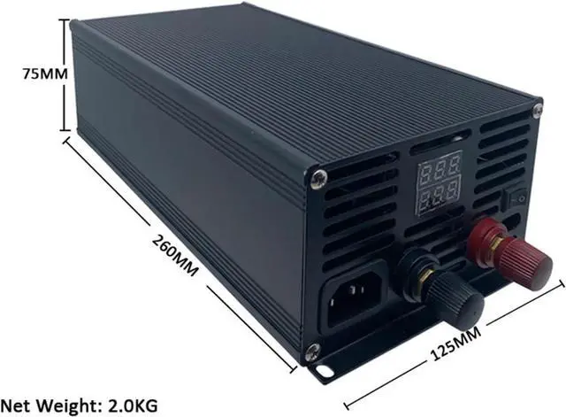 Alt view image 2 of 7 - Regulated Power Supply, Single Output AC to DC 1500W 27V 55a Adjustable for Charging Battery Laboratory 12V Volt Power Supply Unit Reliability and Safety (Color : 70V_1500W, Size : 01)