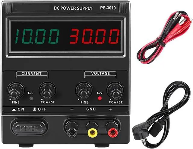 Main image of Regulated Power Supply, Adjustable Switching DC Lab Power Supply Laboratory for Electroplate 60V 48V 36V 30V 24V 12V 3A 5A 1A 10A Reliability and Safety (Color : 30V 10A, Size : One Size)