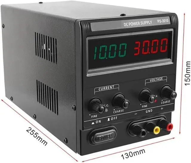 Alt view image 3 of 6 - Regulated Power Supply, Adjustable Switching DC Lab Power Supply Laboratory for Electroplate 60V 48V 36V 30V 24V 12V 3A 5A 1A 10A Reliability and Safety (Color : 30V 10A, Size : One Size)