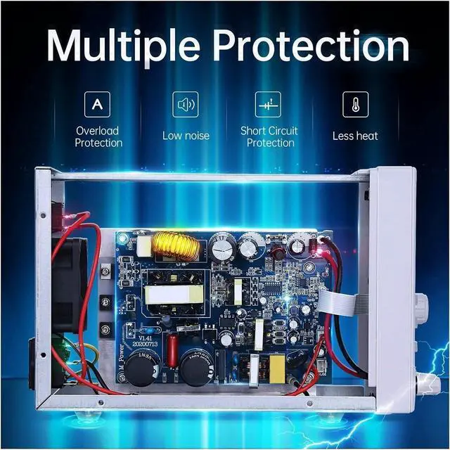 Alt view image 4 of 5 - Regulated Power Supply, DC Power Supply Adjustable 80V 10A 300W LED Digital Lab Bench Power Source Stabilized Power Supply Voltage Regulator Switch Reliability and Safety (Color : SS-1605HP, Size :