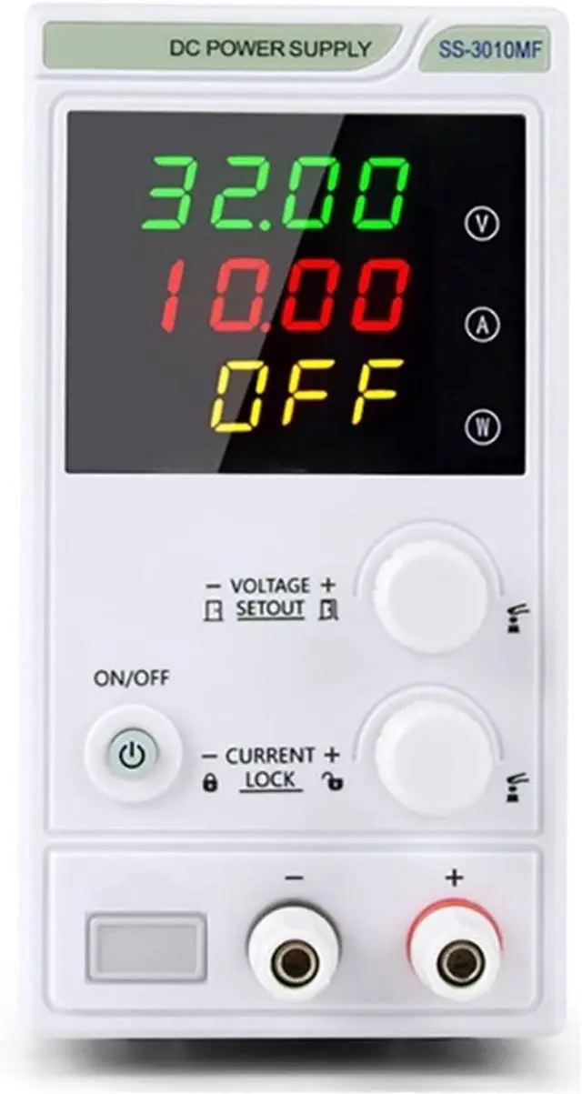 Main image of Regulated Power Supply, Laboratory DC Power Supply Unit Adjustable 4 Digit Mini Lab Bench Power Supply Source Memory Function Voltage Regulator Reliability and Safety (Color : ABF-3010MF set3, Size