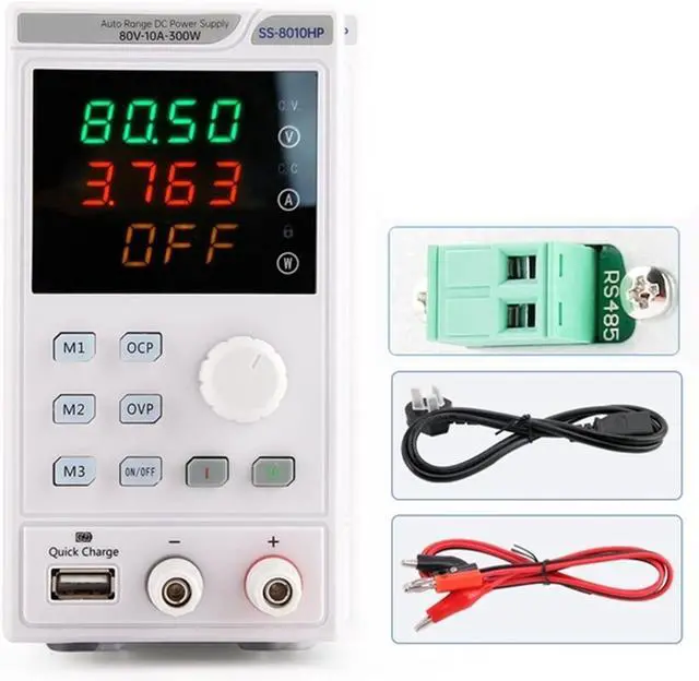 Main image of Regulated Power Supply, DC Power Supply Adjustable 80V 10A 300W LED Digital Lab Bench Power Source Stabilized Power Supply Voltage Regulator Switch Reliability and Safety (Color : SS-8010HP, Size :