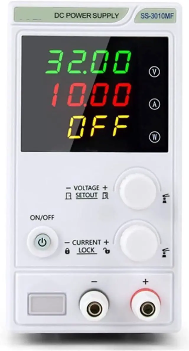 Main image of Regulated Power Supply, Laboratory DC Power Supply Unit Adjustable 4 Digit Mini Lab Bench Power Supply Source Memory Function Voltage Regulator Reliability and Safety (Color : ABF-3010MF set2, Size