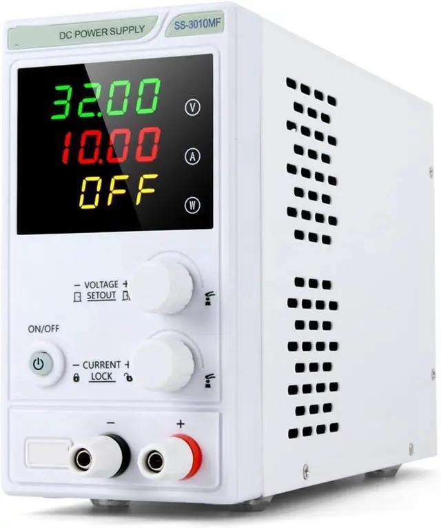Alt view image 3 of 6 - Regulated Power Supply, Laboratory DC Power Supply Unit Adjustable 4 Digit Mini Lab Bench Power Supply Source Memory Function Voltage Regulator Reliability and Safety (Color : ABF-3010MF set3, Size