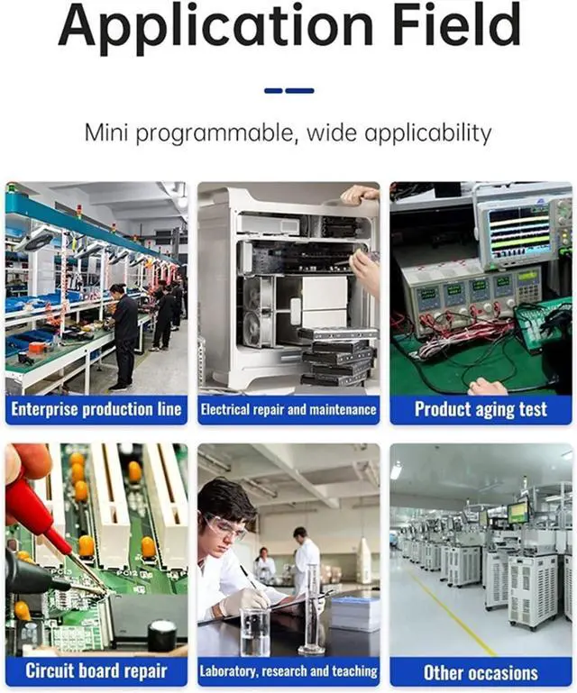 Alt view image 6 of 6 - Regulated Power Supply, Laboratory DC Power Supply Unit Adjustable 4 Digit Mini Lab Bench Power Supply Source Memory Function Voltage Regulator Reliability and Safety (Color : ABF-3010MF set3, Size