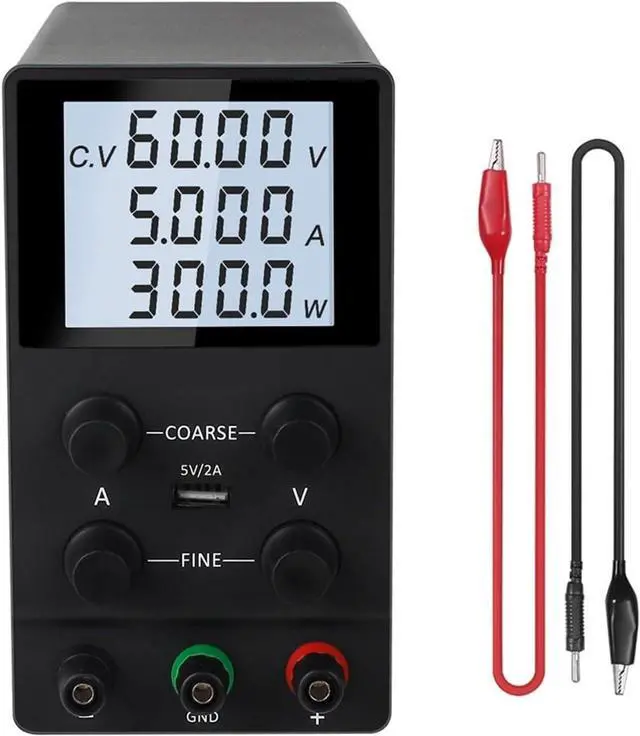 Main image of Switching DC Lab Power Supply Adjustable 30V 10A Fine Regulation 0.001A 0.01V Regulated Power Supplies Current Stabilizer USB(SPS605D Black1)