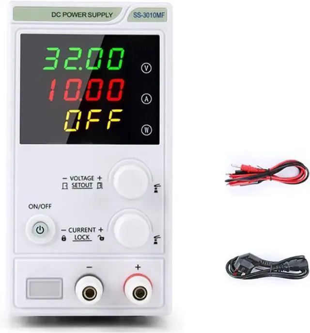 Main image of Regulated Power Supply, DC Power Supply Adjustable 80V 10A 300W LED Digital Lab Bench Power Source Stabilized Power Supply Voltage Regulator Switch Reliability and Safety (Color : SS-3010MF, Size :