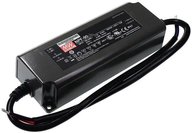Main image of Mean Well NPF 90W 15V 6A LED Driver NPF-90D-15 AC-DC Constant Current Voltage Switching Power Supply Converter Transformer with IP67, PFC, 3 in 1 Dimming