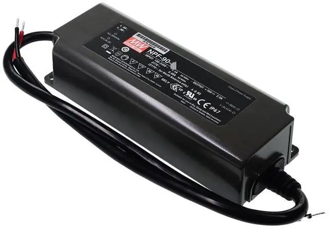 Alt view image 3 of 5 - Mean Well NPF 90W 15V 6A LED Driver NPF-90D-15 AC-DC Constant Current Voltage Switching Power Supply Converter Transformer with IP67, PFC, 3 in 1 Dimming