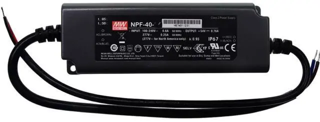Alt view image 2 of 5 - Mean Well NPF 40W 42V 0.96A LED Driver NPF-40D-42 AC-DC Constant Current Voltage Switching Power Supply Converter Transformer with IP67, PFC, 3 in 1 Dimming