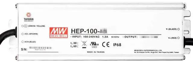 Alt view image 3 of 4 - Mean Well HEP 100W 48V 2A LED Driver HEP-100-48 AC-DC Single Output Industrial Switching Power Supply Converter Transformer with IP68, PFC, Metal Case