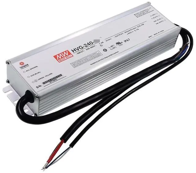 Main image of Mean Well HVG 240W 42V 5.7A LED Driver HVG-240-42A AC-DC Constant Current Voltage Switching Power Supply Converter Transformer with IP65, PFC, Output Current and Voltage Adjustable