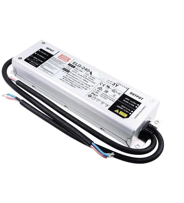 Alt view image 3 of 5 - Mean Well ELG 240W 36V 6.66A LED Driver3 Wire Input ELG-240-36A-3Y Switching Power Supply Converter Transformer with IP67, PFC, Intelligent dimming