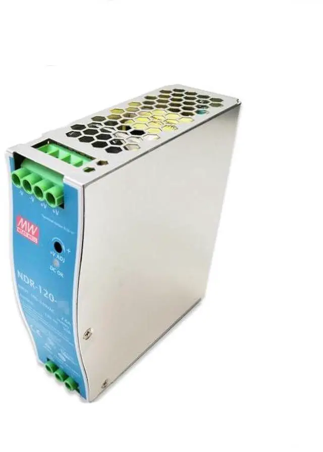 Main image of Mean Well NDR 120W 12V 10A Switching Power Supply AC Single Output Industrial DIN Rail NDR-120-12 Power Supply Driver Transformer, Adjustable Output, Slim Metal Case