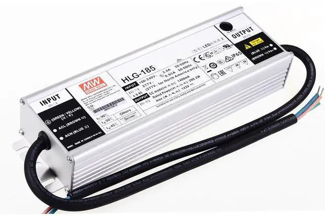 Main image of Mean Well HLG 200W 200-400V 500mA LED Driver HLG-150H-C500B Switching Power Supply Converter Transformer with IP67, PFC Function, Metal Case, 3 in 1 Dimming