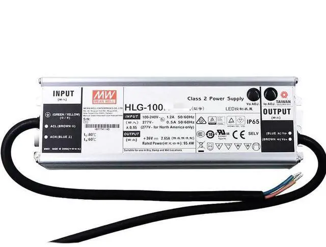 Alt view image 2 of 5 - Mean Well HLG 100W 20V 4.8A LED Driver HLG-100H-20B Switching Power Supply Converter Transformer with IP67, PFC Function, Metal Case, 3 in 1 Dimming