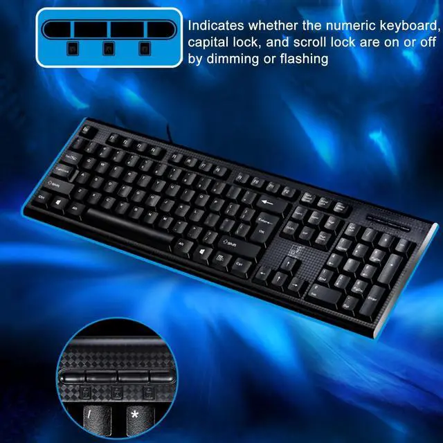 Alt view image 5 of 7 - _Mega Brand Gaming Keyboard Q9 Cable USB Computer Game Keyboard #.77, Black