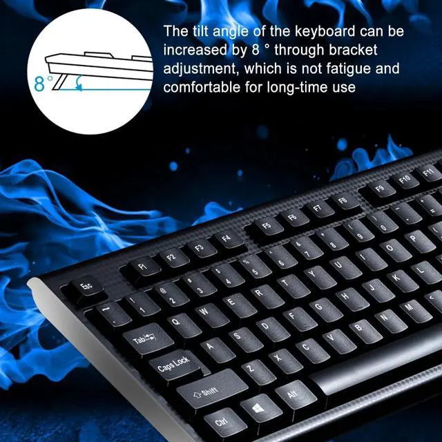 Alt view image 7 of 7 - _Mega Brand Gaming Keyboard Q9 Cable USB Computer Game Keyboard #.77, Black