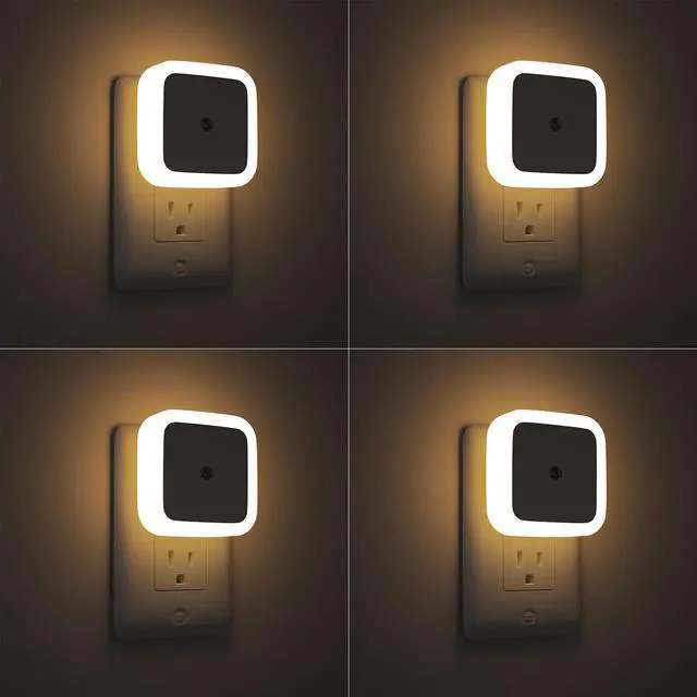 Main image of _Mega Brand Night Light, Night Lights Plug into Wall 4-Pack Dusk to Dawn Night Lamp Led Night Light for Bedroom, Bathroom, Hallway, Warm White
