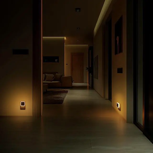 Alt view image 4 of 7 - _Mega Brand Night Light, Night Lights Plug into Wall 4-Pack Dusk to Dawn Night Lamp Led Night Light for Bedroom, Bathroom, Hallway, Warm White