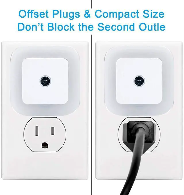 Alt view image 3 of 7 - LED Night Light Lamp with Smart Sensor Dusk to Dawn Sensor, Daylight White, 0.5W Plug-in, 6-Pack