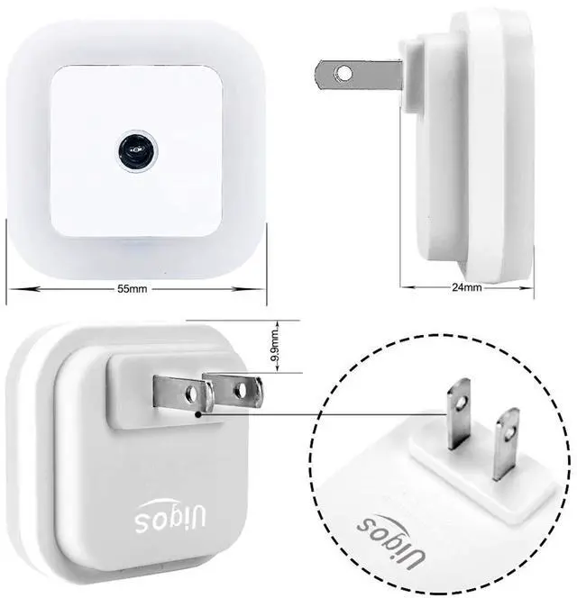 Alt view image 5 of 7 - LED Night Light Lamp with Smart Sensor Dusk to Dawn Sensor, Daylight White, 0.5W Plug-in, 6-Pack