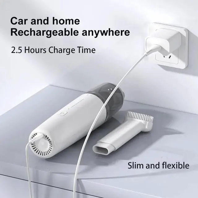 Alt view image 2 of 7 - _Mega Brand 50W 12000PA Suction Cordless Car Vacuum Cleaner, Type-C Charge Portable Mini Handheld Vacuum for Car, Office, Keyboard
