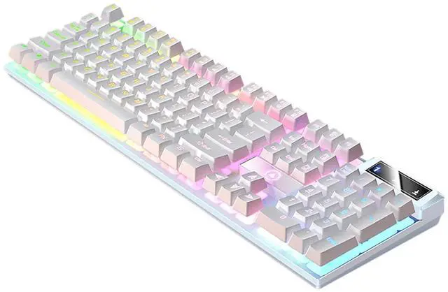 Main image of _Mega Brand Uhuya Ultra-Slim Wired Gaming Keyboard with LED Backlit, White