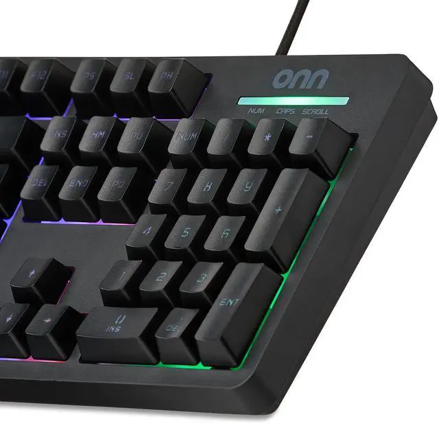 Alt view image 4 of 7 - _Mega Brand Wired LED Gaming Keyboard with Backlit Keys, Gray