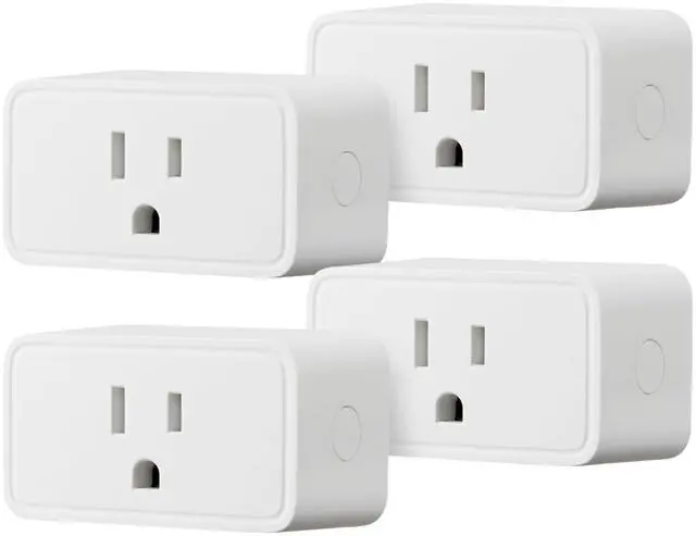 Main image of _Mega Brand 4-Pack Smart Plug MiniAlexa-Only, 2.4 GHz Wi-Fi,No Hub Required,Voice & App Control,Schedule & Timer,10 A White Outlet for Lamp,Fan,Coffee Maker,Energy-Saving Home Automation Gift Set
