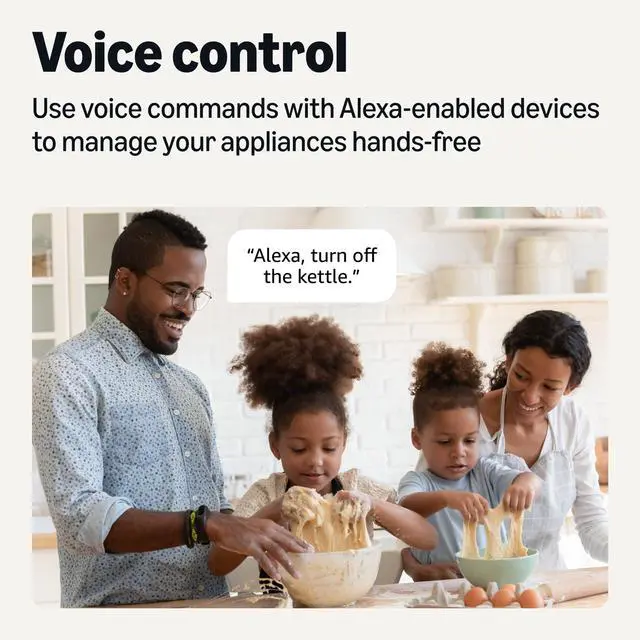 Alt view image 3 of 6 - _Mega Brand 4-Pack Smart Plug MiniAlexa-Only, 2.4 GHz Wi-Fi,No Hub Required,Voice & App Control,Schedule & Timer,10 A White Outlet for Lamp,Fan,Coffee Maker,Energy-Saving Home Automation Gift Set