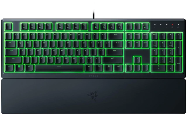Main image of V3 X Full-Size Wired Membrane Gaming Keyboard for PC, Chroma RGB, Wrist Rest, Black