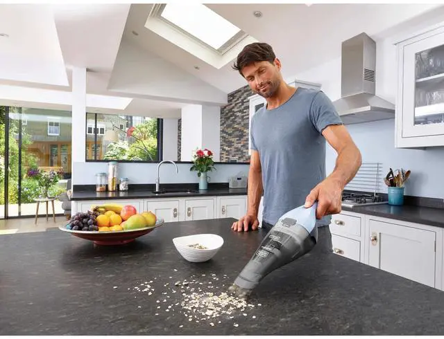 Alt view image 7 of 7 - 7.2V 1.5Ah Cordless Hand Vacuum Icy Blue (HNVC215B12) - Lightweight, Portable, Bagless, with Wall-Mountable Charger