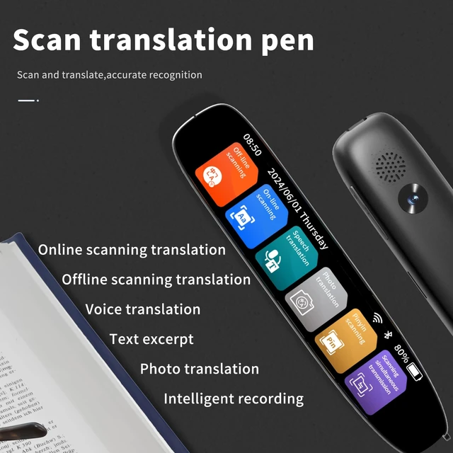 Alt view image 2 of 7 - Translation Pen, Scan Reading Pen, Multilingual Translator Device, Text to Speech & Scan-to-Text, Dyslexia Support for Learning Difficulties, Language Learners, Business Travelers & Elderly Users