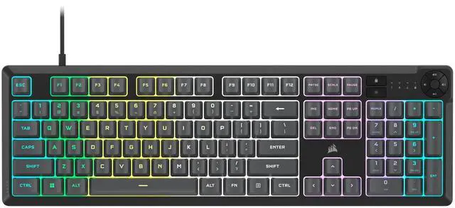 Main image of _Mega Brand K55 CORE RGB Full Size USB Gaming Keyboard with Safety Leaflet, Black & Gray