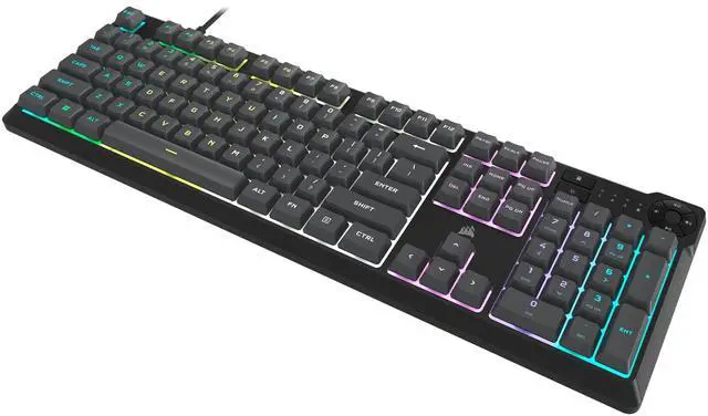 Alt view image 2 of 7 - _Mega Brand K55 CORE RGB Full Size USB Gaming Keyboard with Safety Leaflet, Black & Gray