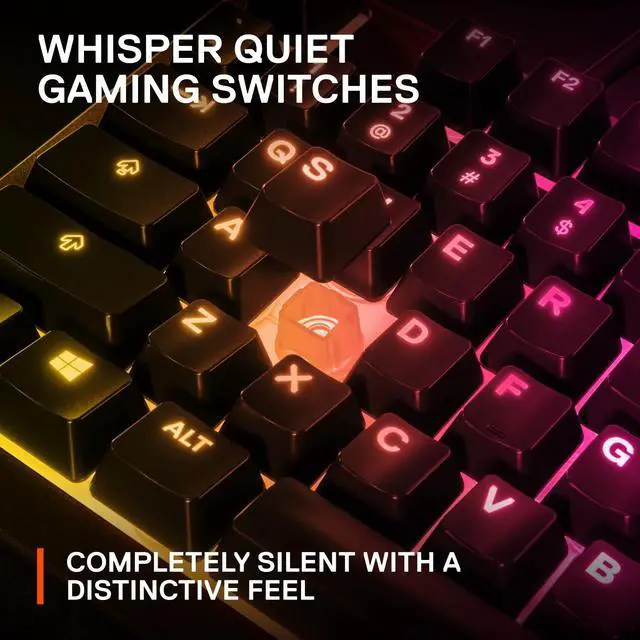 Alt view image 5 of 7 - _Mega Brand Apex 3 RGB Gaming Keyboard 10-Zone RGB Illumination, IP32 Water Resistant, Premium Magnetic Wrist Rest & Whisper Quiet Gaming Switch for PC Gamers
