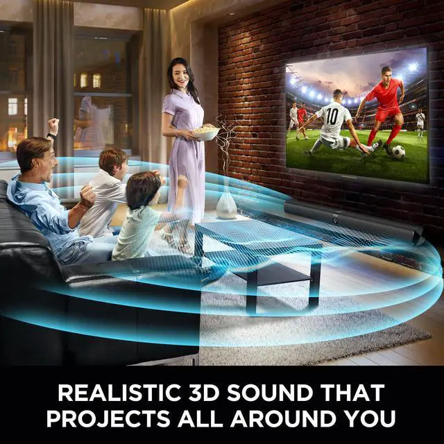 Alt view image 6 of 7 - _Mega Brand Sound Bar for Smart TV  Bluetooth/ARC/Opt/AUX Connectivity, Auto Volume Boost, 3 Equalizer Modes, 2-in-1 Detachable Soundbar for TV/PC/Gaming/Projectors