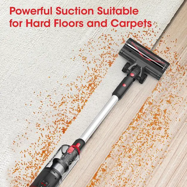 Alt view image 2 of 7 - _Mega Brand Cordless Vacuum Cleaner  Lightweight Stick Vacuum with LED Display & Multi-Functional Accessories for Home Cleaning