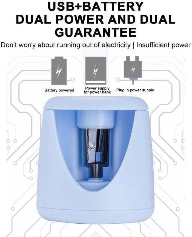 Alt view image 3 of 7 - _Mega Brand Electric Pencil Sharpener, Pencil Sharpener Pencil Sharpener Automatic Pencil Sharpener Pencil Sharpener Stationery Charging Pencil Sharpener Sharpener