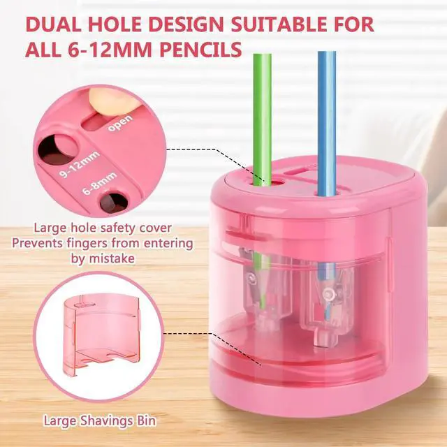 Alt view image 2 of 7 - _Mega Brand Electric Pencil Sharpener, Double Hole