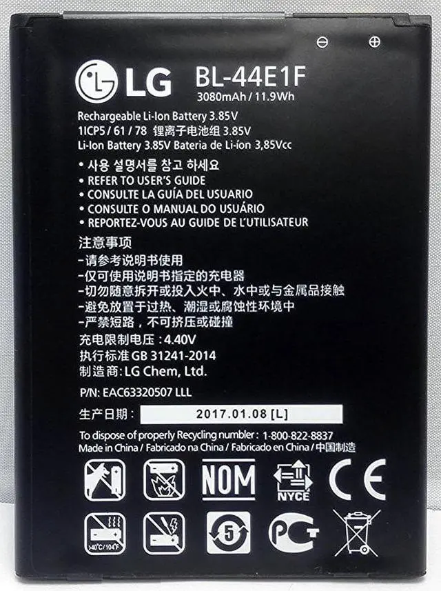 Alt view image 2 of 2 - _Mega Brand Original Cell Phone Battery for LG V20 Smartphone Stylo 3 Plus 3.85V 3200mAh BL-44E1F _Mega Brand