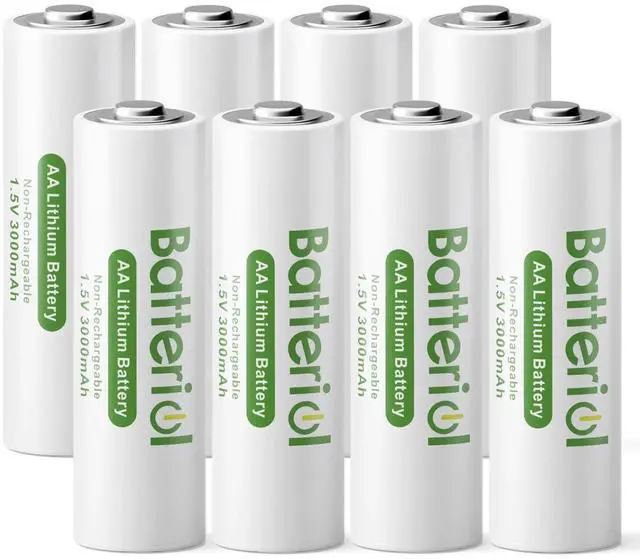 Main image of _Mega Brand Lithium Batteries AA, 3000mAh 1.5V Long Lasting for Blink Camera, Flashlight, Video Doorbell, Toys, Remote Control, Non-Rechargeable 8 Pack