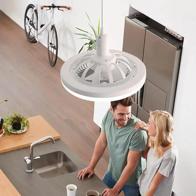 Alt view image 5 of 7 - _Mega Brand White Ceiling Fan with Remote Control