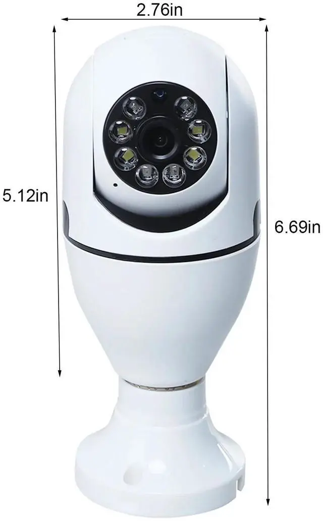 Alt view image 6 of 7 - _Mega Brand 360 Degree Security Cameras Wireless Outdoor, 2.4GHz & 5GHz Wifi Light Bulb Camera, 1080p Wireless Cameras for Home Security, Indoor Security Camera System, Motion Detection, Two-way Audio
