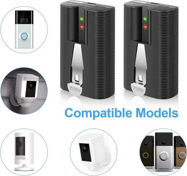 Alt view image 4 of 7 - _Mega Brand 6040mAh 3.65V Rechargeable Ring Camera Replacement Battery Compatible with Ring Video Doorbell 2/3/4/3 Plus/, Spotlight Cam, Stick Up Cam(2 Pack)