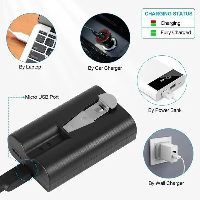 Alt view image 6 of 7 - _Mega Brand 6040mAh 3.65V Rechargeable Ring Camera Replacement Battery Compatible with Ring Video Doorbell 2/3/4/3 Plus/, Spotlight Cam, Stick Up Cam(2 Pack)