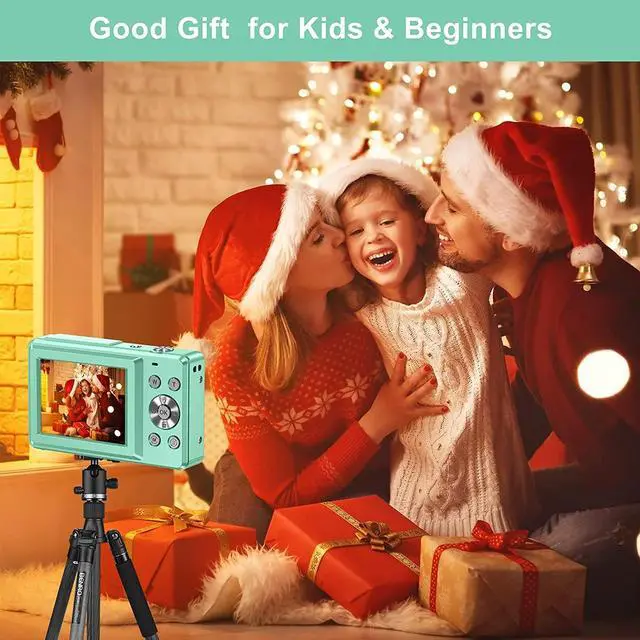 Alt view image 4 of 7 - _Mega Brand 1080P Digital Camera 16X Digital Zoom Compact Point and Shoot Camera Portable Small Camera Starter Camera for Teens Students Boys Girls Seniors(Green)