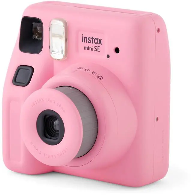 Alt view image 3 of 7 - _Mega Brand Instax Mini SE Instant Camera with Bonus 10 Pack Mini Film, Pink (Value Pack)
